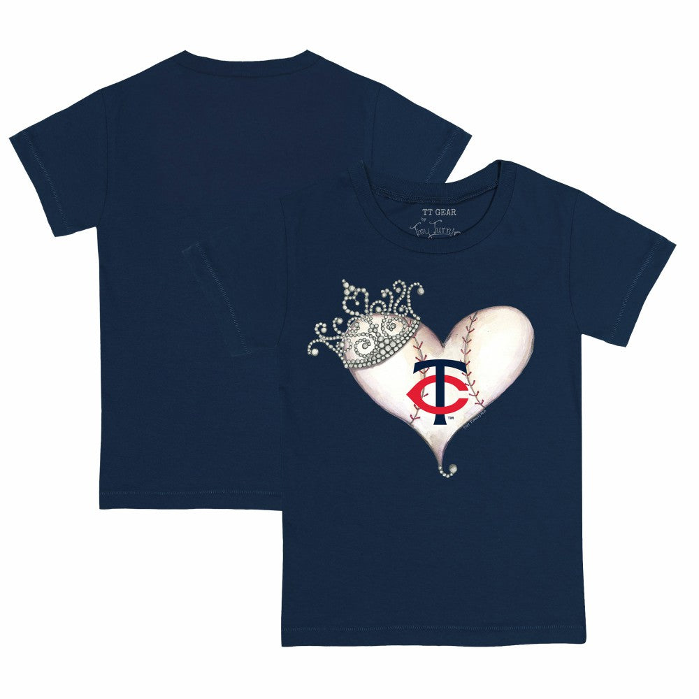 MLB Minnesota Twins Tiny Turnip Youth Tiara Heart T-Shirt