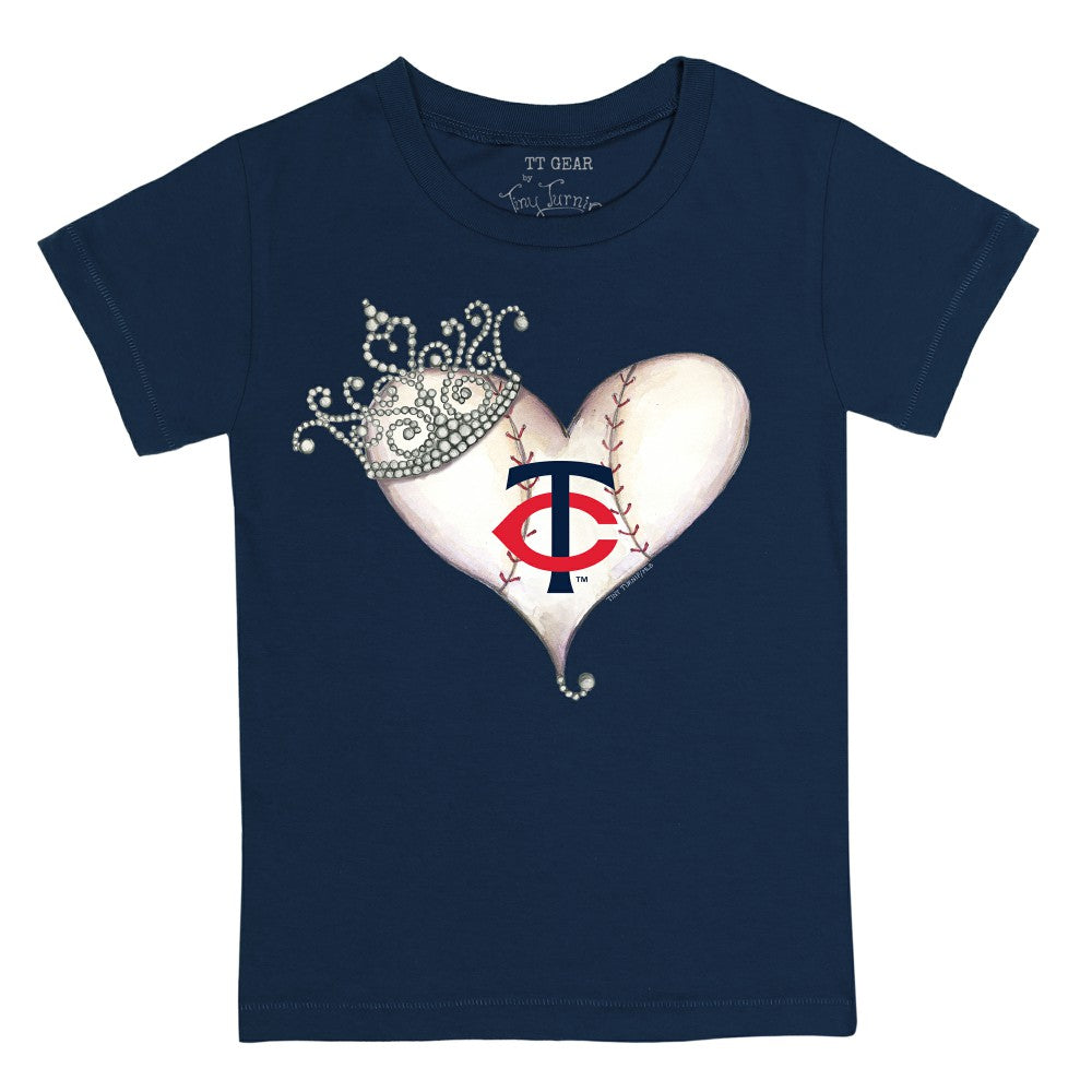 MLB Minnesota Twins Tiny Turnip Youth Tiara Heart T-Shirt