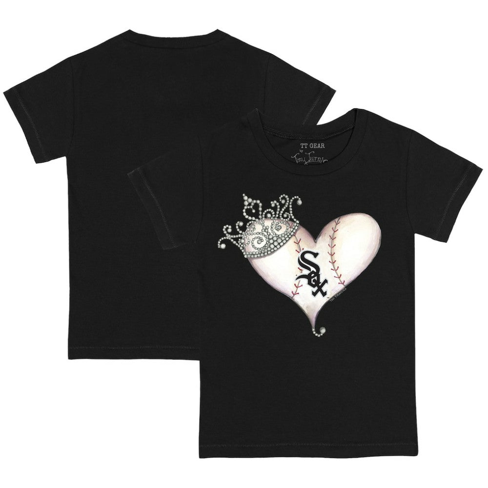 MLB Chicago White Sox Tiny Turnip Youth Tiara Heart T-Shirt