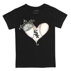 MLB Chicago White Sox Tiny Turnip Youth Tiara Heart T-Shirt