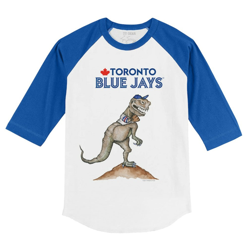 MLB Toronto Blue Jays Tiny Turnip Youth TT Rex 3/4-Sleeve Raglan T-Shirt