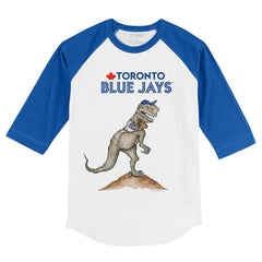 MLB Toronto Blue Jays Tiny Turnip Youth TT Rex 3/4-Sleeve Raglan T-Shirt