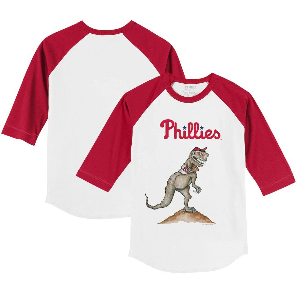MLB Philadelphia Phillies Tiny Turnip Youth TT Rex 3/4-Sleeve Raglan T-Shirt