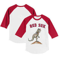 MLB Boston Red Sox Tiny Turnip Youth TT Rex 3/4-Sleeve Raglan T-Shirt