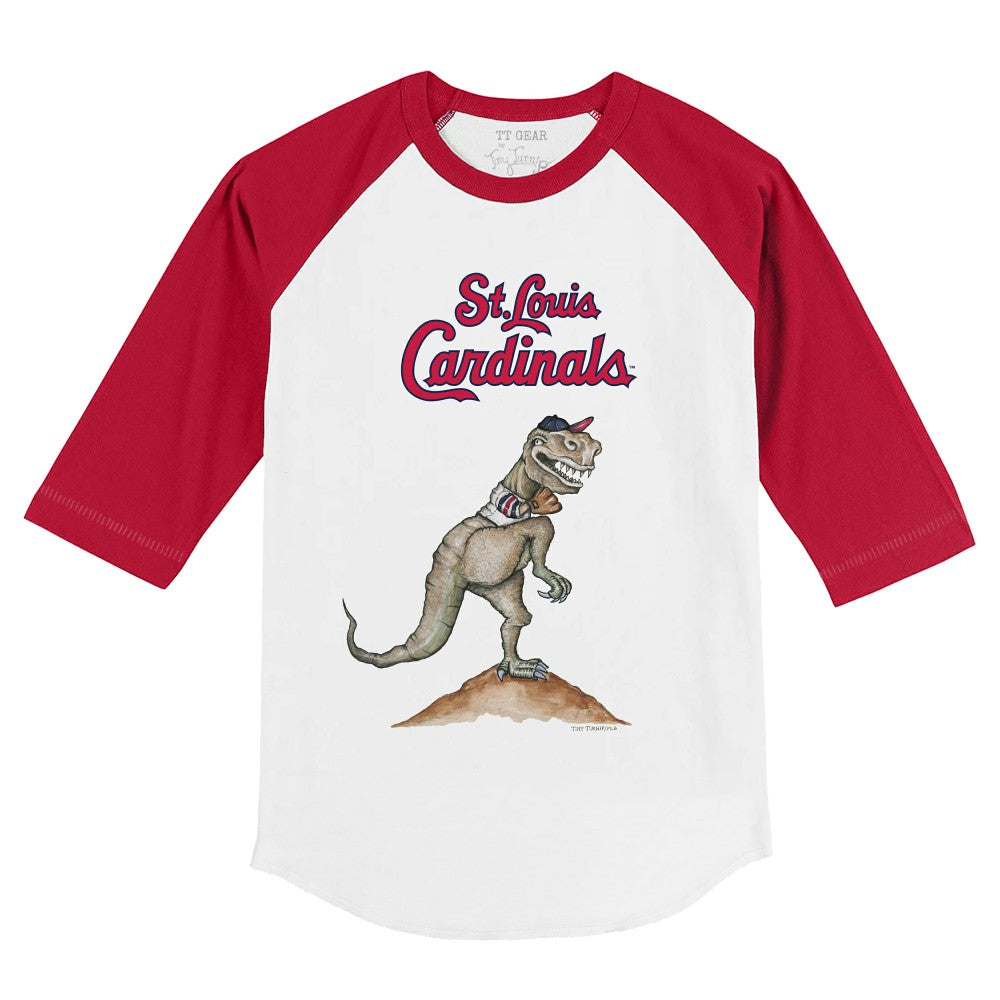 MLB St. Louis Cardinals Tiny Turnip Youth TT Rex 3/4-Sleeve Raglan T-Shirt