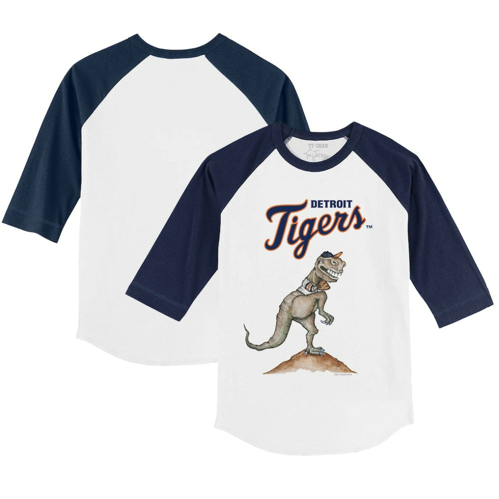 MLB Detroit Tigers Tiny Turnip Youth TT Rex 3/4-Sleeve Raglan T-Shirt