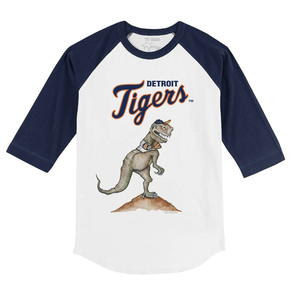 MLB Detroit Tigers Tiny Turnip Youth TT Rex 3/4-Sleeve Raglan T-Shirt