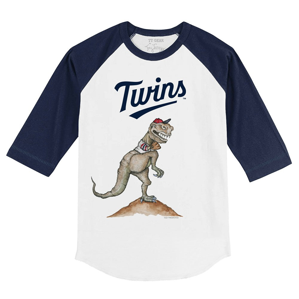 MLB Minnesota Twins Tiny Turnip Youth TT Rex 3/4-Sleeve Raglan T-Shirt