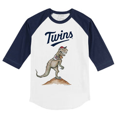 MLB Minnesota Twins Tiny Turnip Youth TT Rex 3/4-Sleeve Raglan T-Shirt