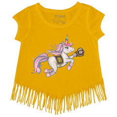 MLB San Diego Padres Tiny Turnip Girls Youth Unicorn Fringe T-Shirt