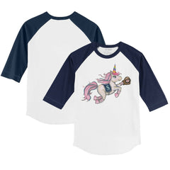 MLB Seattle Mariners Tiny Turnip Youth Unicorn 3/4-Sleeve Raglan T-Shirt