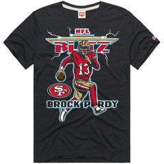 Brock Purdy  Homage Unisex NFL Blitz Player Tri-Blend T-Shirt - San Francisco 49ers