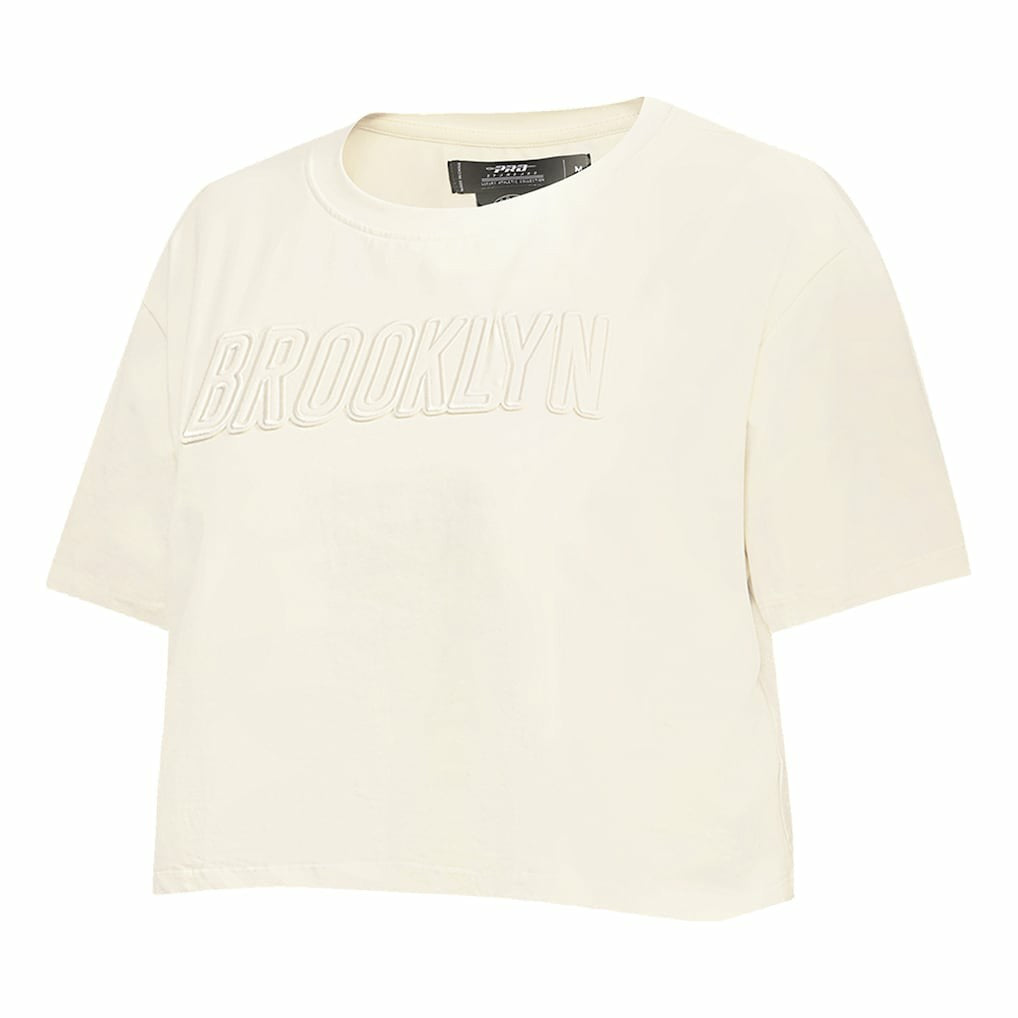 NBA Brooklyn Nets Pro Standard Women's Neutral Boxy Crop T-Shirt