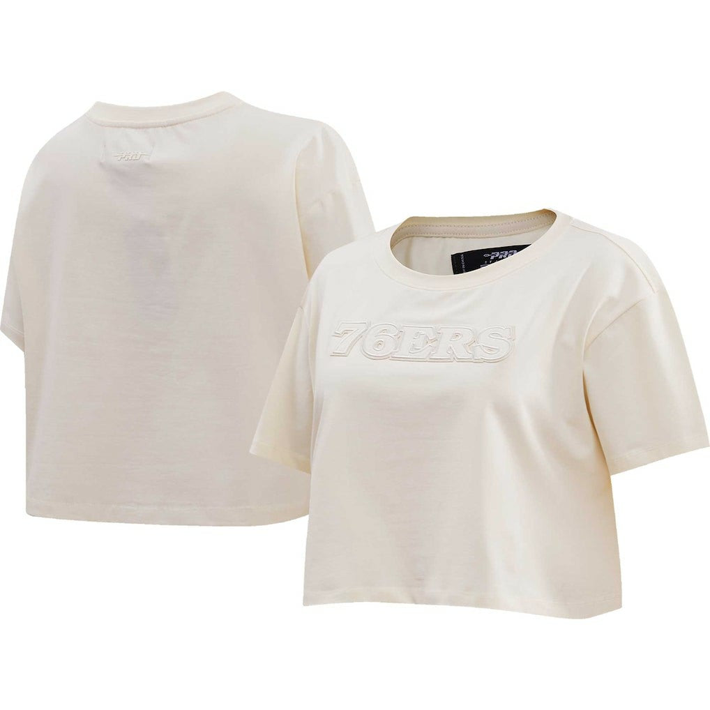 NBA Philadelphia 76ers Pro Standard Women's Neutral Boxy Crop T-Shirt