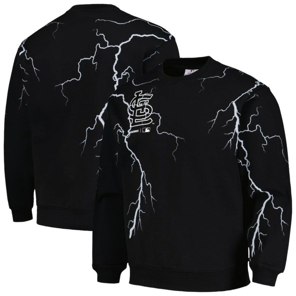 MLB St. Louis Cardinals PLEASURES Lightning Crewneck Pullover Sweatshirt