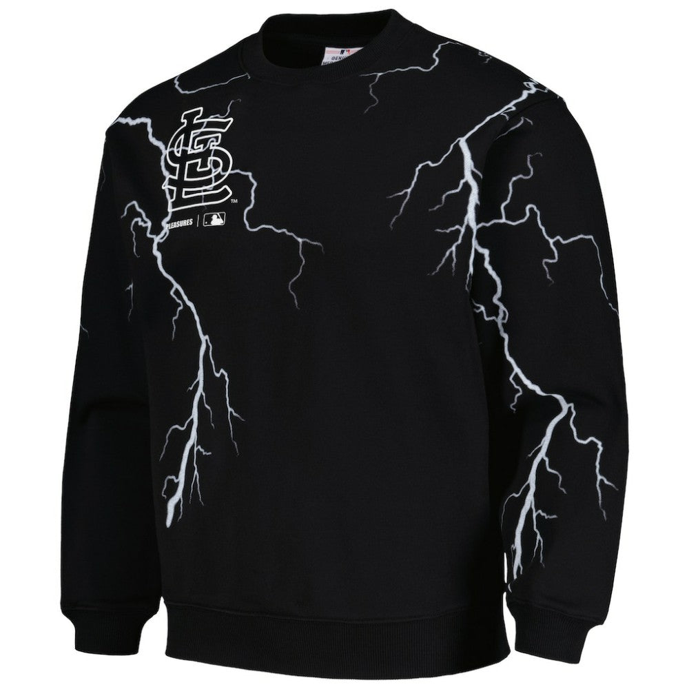 MLB St. Louis Cardinals PLEASURES Lightning Crewneck Pullover Sweatshirt