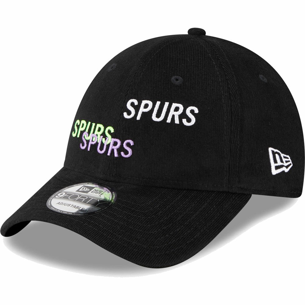 Tottenham Hotspur New Era Triple Wordmark 9FORTY Adjustable Hat - New Era Black