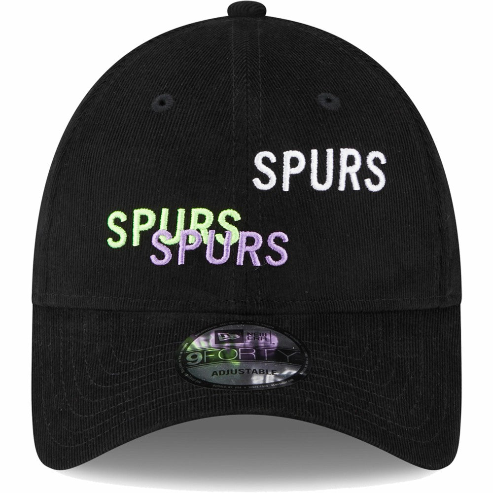 Tottenham Hotspur New Era Triple Wordmark 9FORTY Adjustable Hat - New Era Black