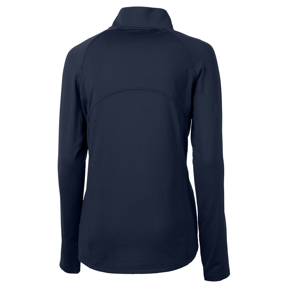 MLB Cleveland Guardians Cutter & Buck Women's Americana Logo Adapt Eco Knit Stretch Recycled Half-Zip Pullover Top