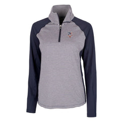 MLB Minnesota Twins Cutter & Buck Women's Americana Logo Forge Tonal Stripe Stretch Half-Zip Pullover Top