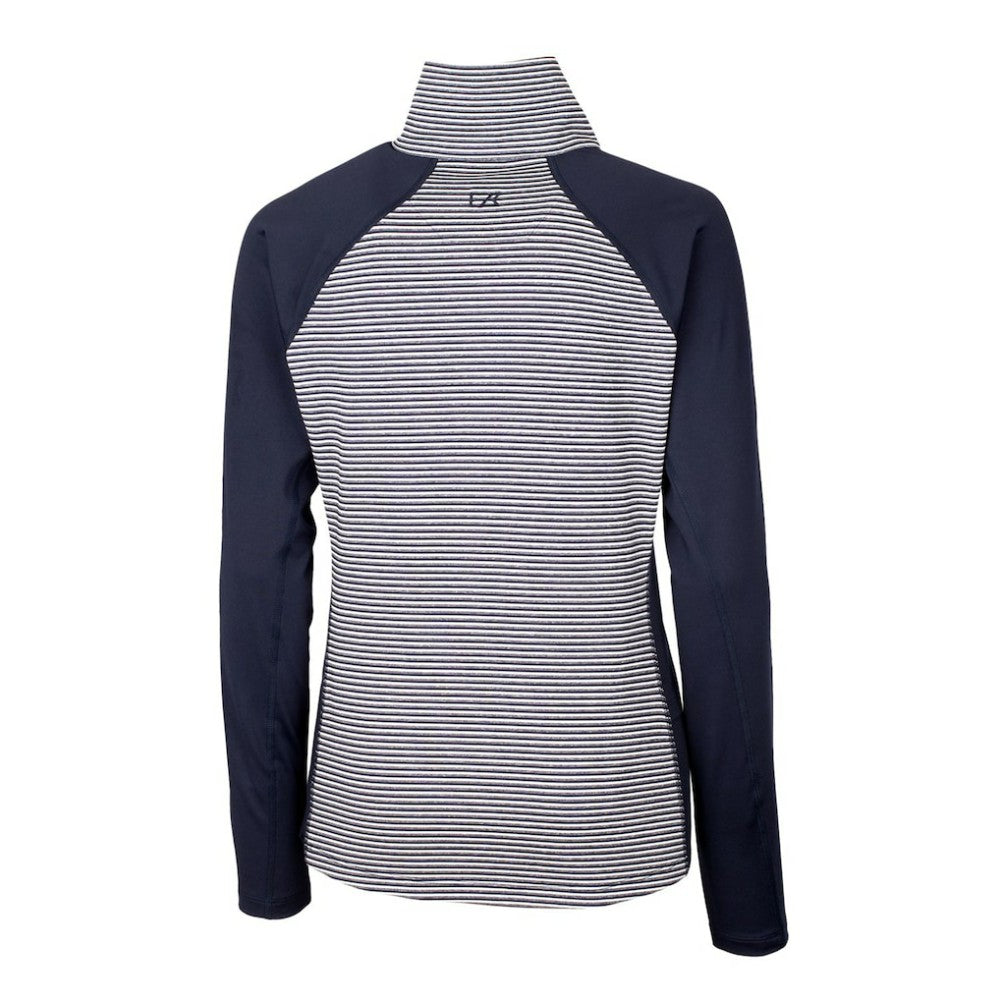 MLB Minnesota Twins Cutter & Buck Women's Americana Logo Forge Tonal Stripe Stretch Half-Zip Pullover Top