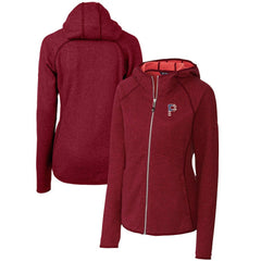 MLB Pittsburgh Pirates Cutter & Buck Women's Americana Logo Mainsail Sweater-Knit Full-Zip Hoodie