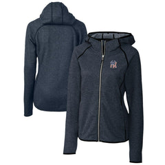 MLB New York Yankees Cutter & Buck Women's Americana Logo Mainsail Sweater-Knit Full-Zip Hoodie