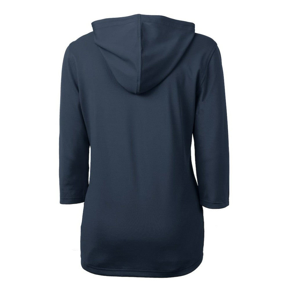 MLB Detroit Tigers Cutter & Buck Women's Americana Logo DryTec Virtue Eco Pique Recycled Half-Zip Pullover Hoodie
