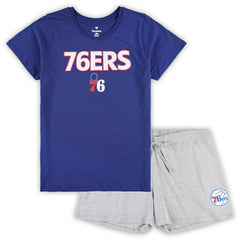 NBA Philadelphia 76ers Women's Plus Size T-Shirt & Shorts Combo Set