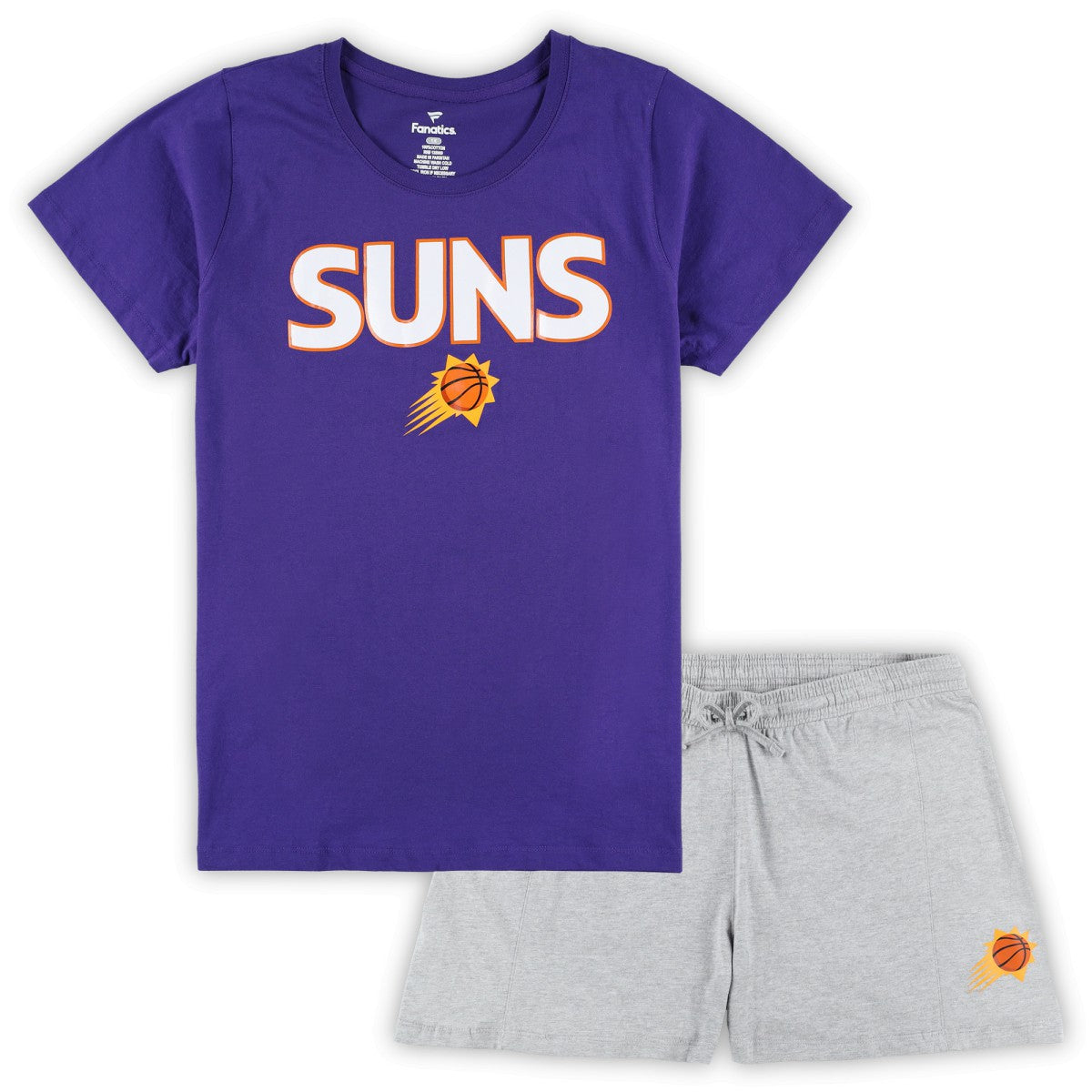 NBA Phoenix Suns Women's Plus Size T-Shirt & Shorts Combo Set