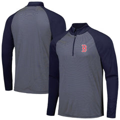 MLB Boston Red Sox Levelwear Charter Striped Raglan Quarter-Zip Top
