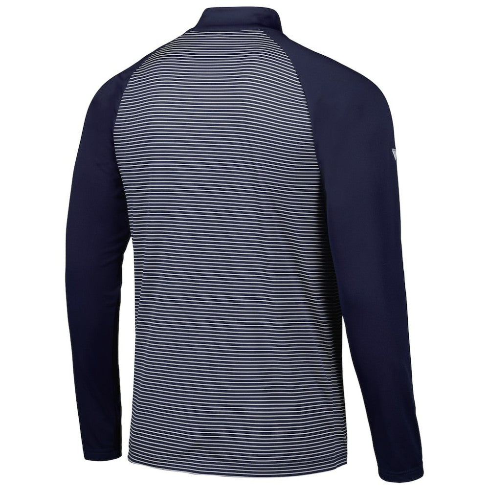 MLB Boston Red Sox Levelwear Charter Striped Raglan Quarter-Zip Top