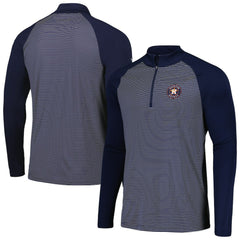 MLB Houston Astros Levelwear Charter Striped Raglan Quarter-Zip Top