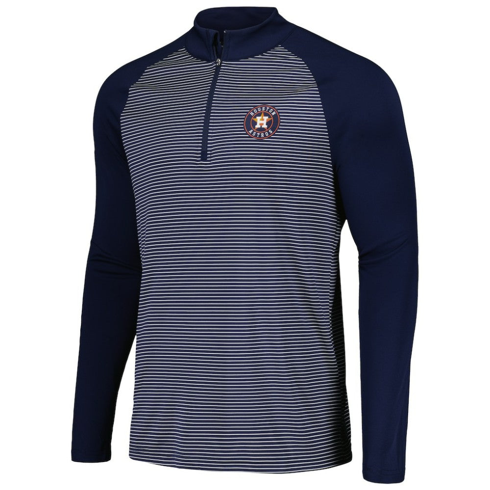MLB Houston Astros Levelwear Charter Striped Raglan Quarter-Zip Top