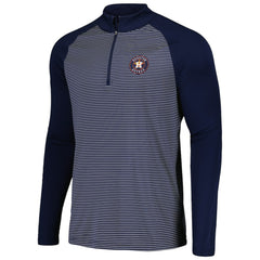 MLB Houston Astros Levelwear Charter Striped Raglan Quarter-Zip Top