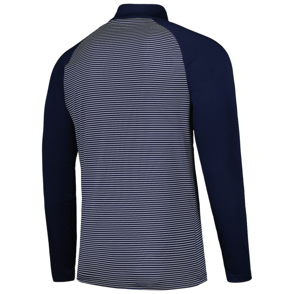 MLB Atlanta Braves Levelwear Charter Striped Raglan Quarter-Zip Top