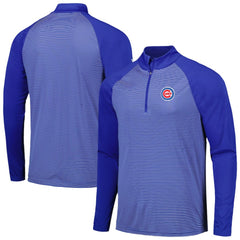 MLB Chicago Cubs Levelwear Charter Striped Raglan Quarter-Zip Top