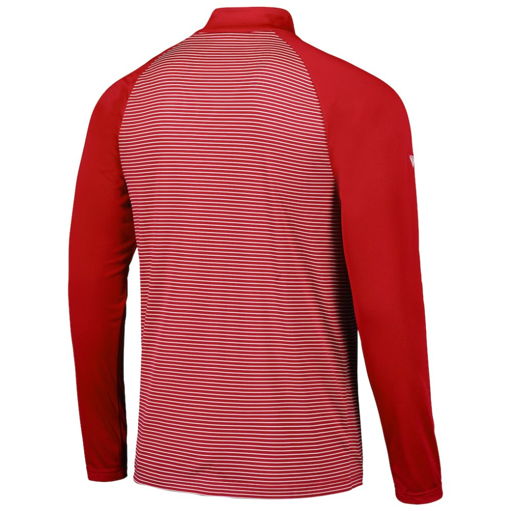 MLB St. Louis Cardinals Levelwear Charter Striped Raglan Quarter-Zip Top