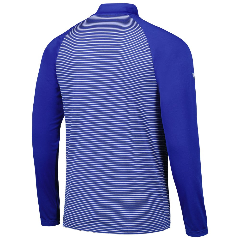 MLB Los Angeles Dodgers Levelwear Charter Striped Raglan Quarter-Zip Top