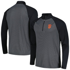 MLB San Francisco Giants Levelwear Charter Striped Raglan Quarter-Zip Top