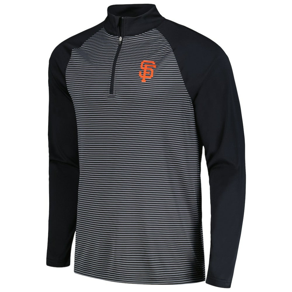 MLB San Francisco Giants Levelwear Charter Striped Raglan Quarter-Zip Top