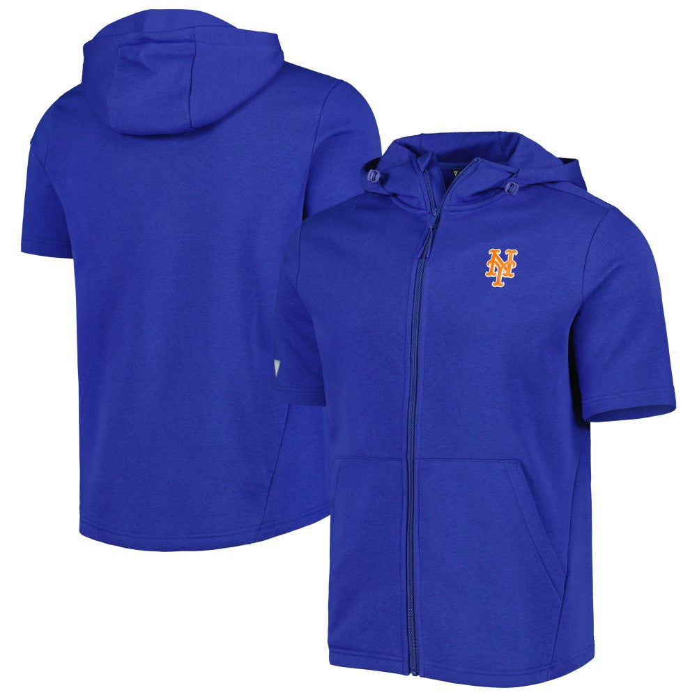 MLB New York Mets Levelwear Recruit Full-Zip Short Sleeve Hoodie