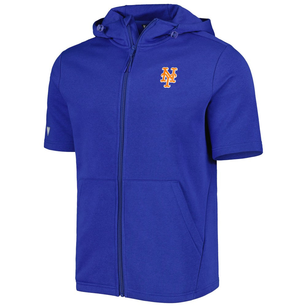 MLB New York Mets Levelwear Recruit Full-Zip Short Sleeve Hoodie