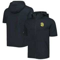 MLB San Diego Padres Levelwear Recruit Full-Zip Short Sleeve Hoodie