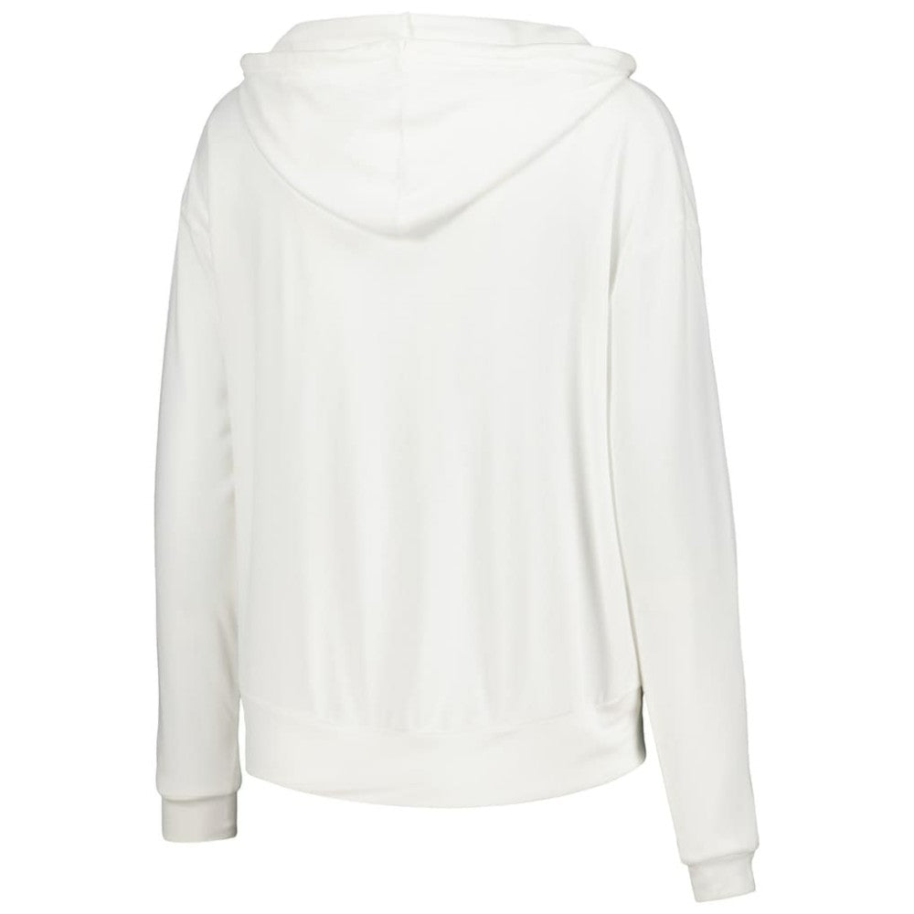NHL White Chicago Blackhawks Concepts Sport Women's Accord Hacci Long Sleeve Hoodie Top