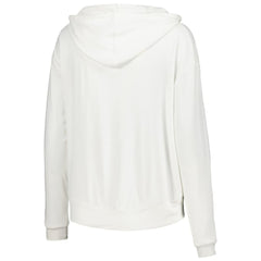 NHL White Washington Capitals Concepts Sport Women's Accord Hacci Long Sleeve Hoodie Top