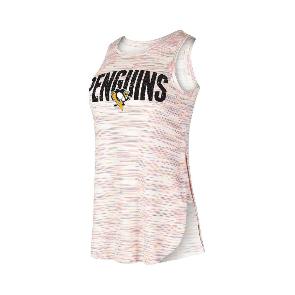NHL This item will ship within 2 business days. Pittsburgh Penguins Concepts Sport Women's Sunray Multicolor Tri-Blend Tank Top