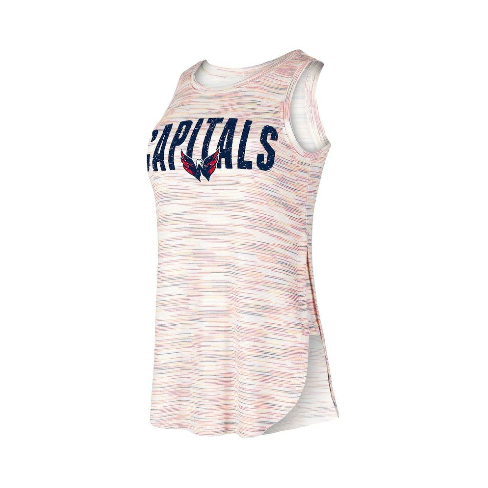 NHL This item will ship within 4 business days. Washington Capitals Concepts Sport Women's Sunray Multicolor Tri-Blend Tank Top