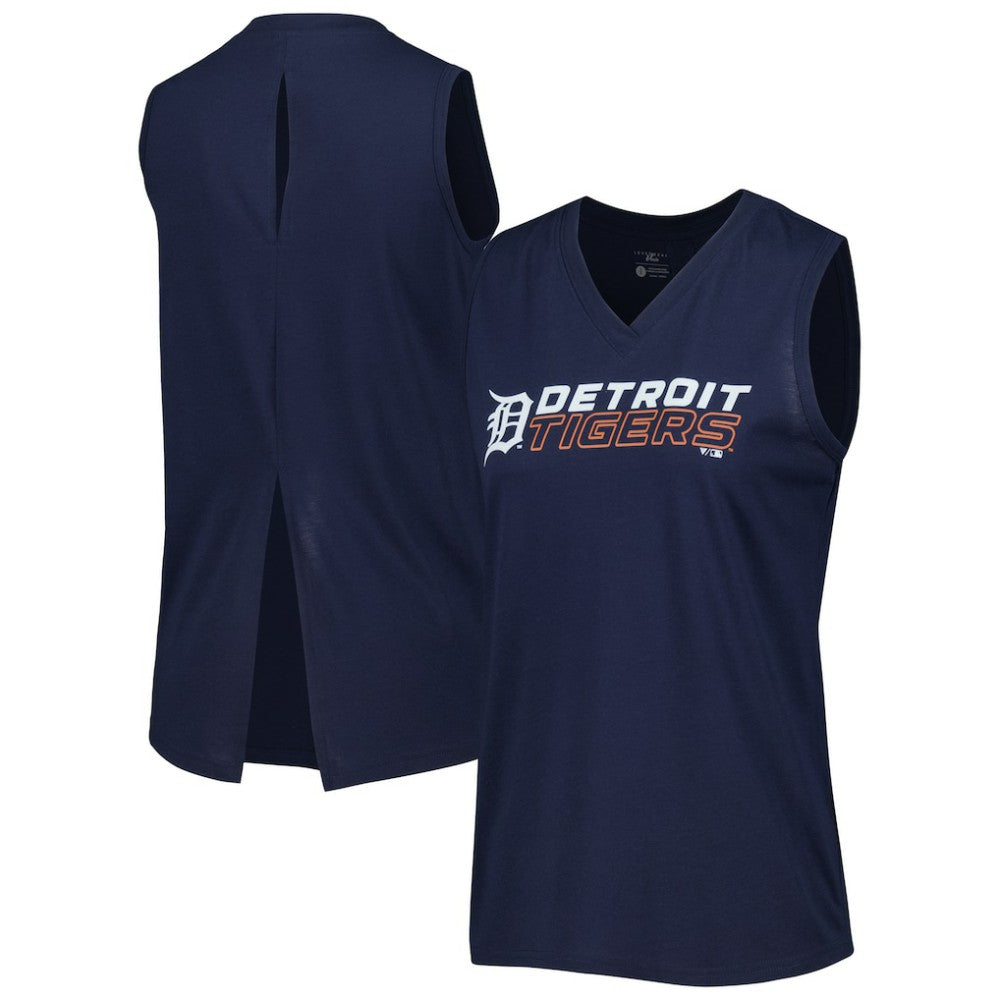 MLB Detroit Tigers Levelwear Women's Paisley Chase V-Neck Tank Top