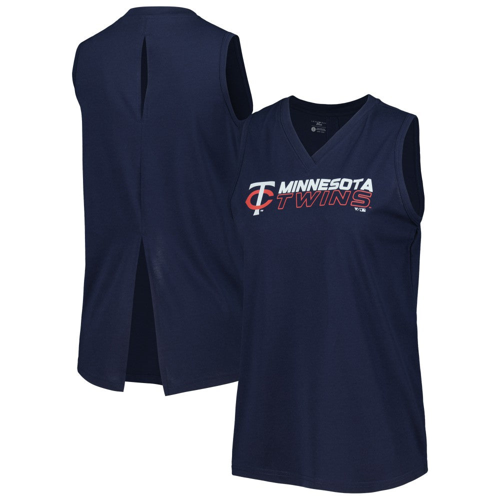 MLB Minnesota Twins Levelwear Women's Paisley Chase V-Neck Tank Top